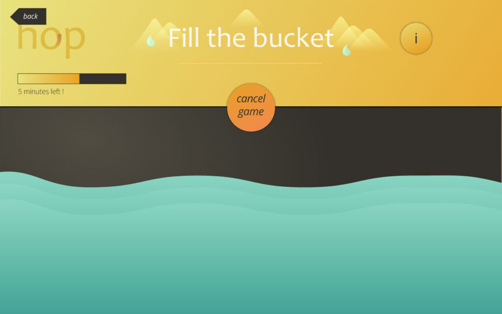 Jeu en cours : Fill the Bucket