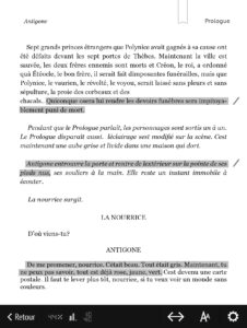 Surlignage sur livre