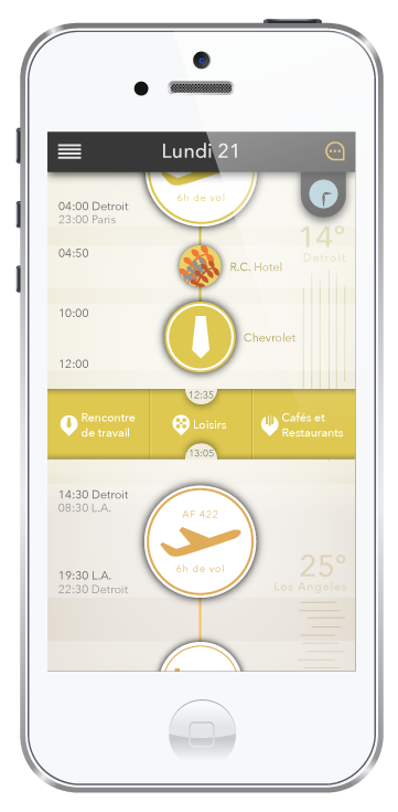 Ajouter une étape. Gestuelle tactile : écarter deux doigts